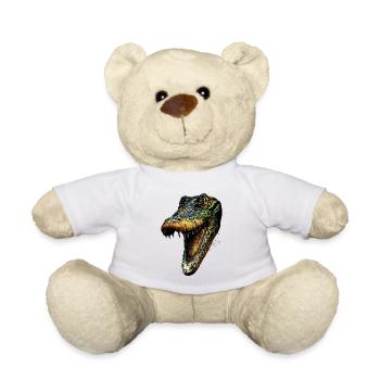 Kaiman Krokodil Alligator Reptilien Kroko Kaimane - Teddy - Weiß - Vorne