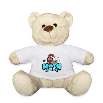 Moin & Ahoi | Seerobbe mit Weihnachtsmütze - Teddy - Weiß - Vorne