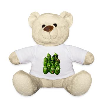Troupe de concombres verts - Nounours - blanc - Devant