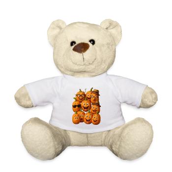 Pumpkin Faces Parade - Teddy Bear - white - Front