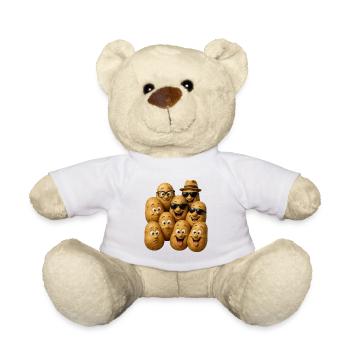 Lachende Kartoffeln mit Stil - Teddy - Weiß - Vorne