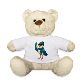 Seagull in winter outfit - Teddy Bear - white - Front