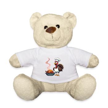 Cuisinier de dinde de Thanksgiving - Nounours - blanc - Devant