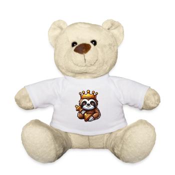 Funny Sloth Chess Player King Queen - Teddy Bear - white - Front