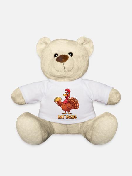 Eat Tacos Cartoon Turkey - Teddy - Weiß