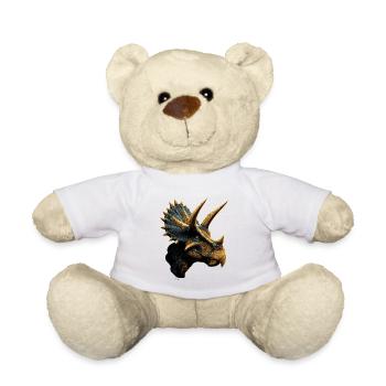 Triceratops Dinosaurier Dinos Triceratops Dino - Teddy - Weiß - Vorne