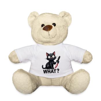 QUOI? Chat tueur - Nounours - blanc - Devant
