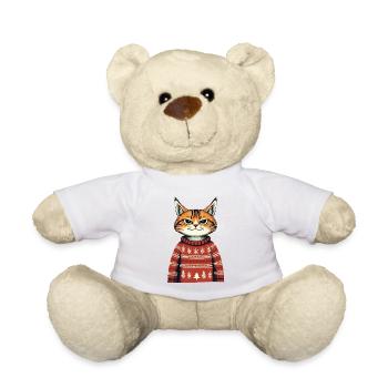 Weihnachtskatze - Teddy - Weiß - Vorne