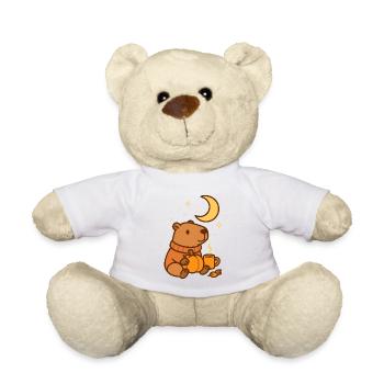 Capybara mit Kürbis – Cozy Autumn Vibes - Teddy - Weiß - Vorne