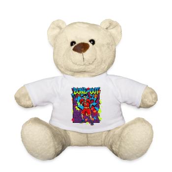 Bone Out – Skeleton Boxer Graffiti Streetwear 90s - Teddy Bear - white - Front