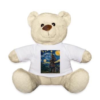 Samurai Japan Van Gogh Style Starry Night - Teddy - Weiß - Vorne