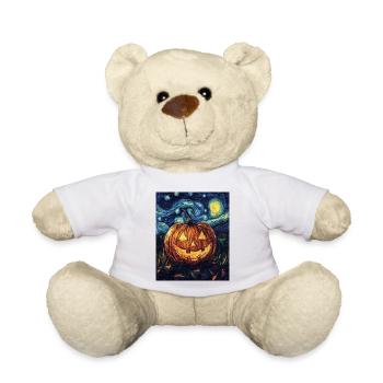 Kürbis Halloween Van Gogh Style Starry Night - Teddy - Weiß - Vorne