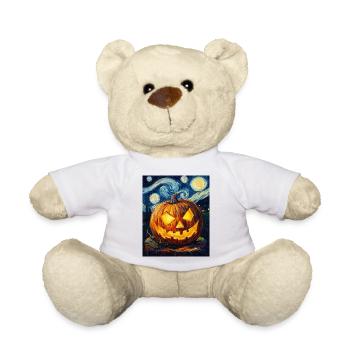 Kürbis Halloween Van Gogh Style Starry Night - Teddy - Weiß - Vorne