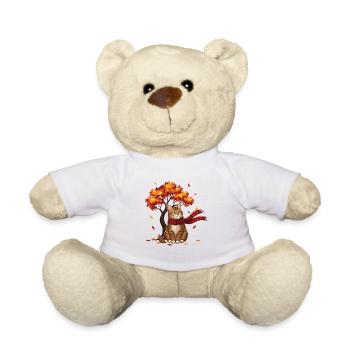 Katzenblätter Herbst Thanksgiving Gemütliche Vibes - Teddy - Weiß - Vorne