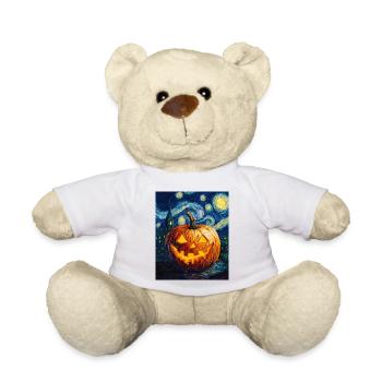 Kürbis Halloween Van Gogh Style Starry Night - Teddy - Weiß - Vorne