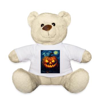 Kürbis Halloween Van Gogh Style Starry Night - Teddy - Weiß - Vorne