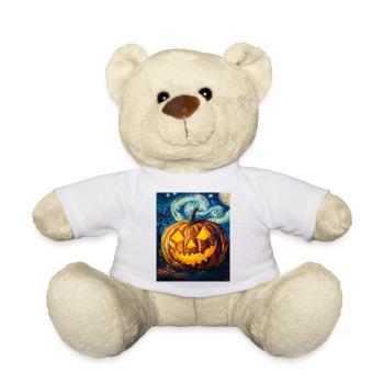Kürbis Halloween Van Gogh Style Starry Night - Teddy - Weiß - Vorne