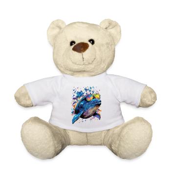Blue Whale Whale Blue Whales Whale Song Diver Ocean Whales - Teddy Bear - white - Front