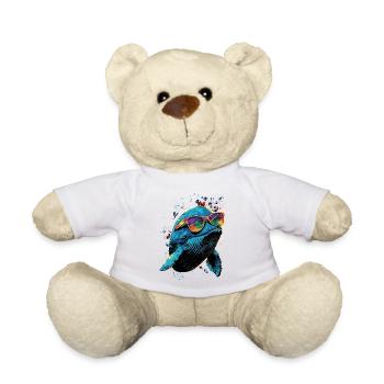 Blue Whale Whale Blue Whales Whale Song Diver Ocean Whales - Teddy Bear - white - Front