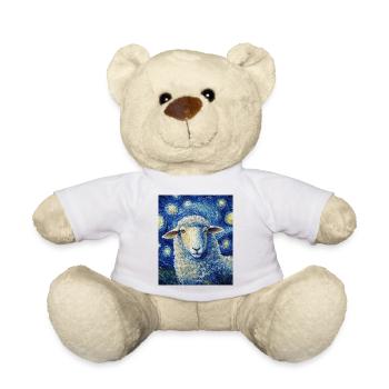Schaf Van Gogh Style Starry Night - Teddy - Weiß - Vorne