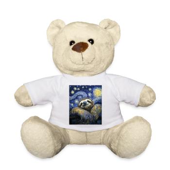 Faultier Van Gogh Style Starry Night - Teddy - Weiß - Vorne