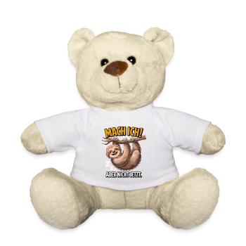 But I don't do it now sloth saying - Teddy Bear - white - Front