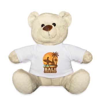 Bali State of Mind – Surf & Sunset Design - Teddy Bear - white - Front