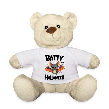 Bat Halloween Costume Funny Batty Halloween - Teddy Bear - white - Front