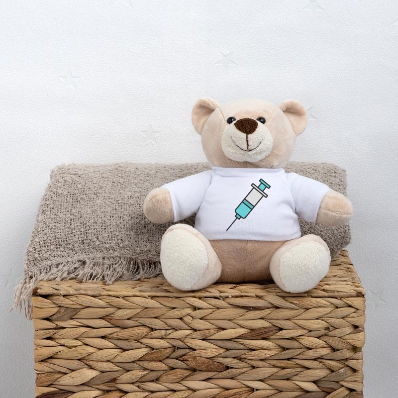 Spritze | Pro Impfung & Wissenschaft Statement Teddy