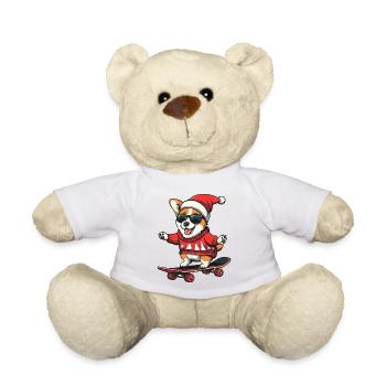 Corgi Hund Weihnachten Lustig - Teddy - Weiß - Vorne