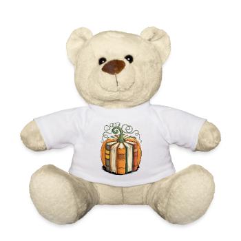 Book Pumpkin for Bookworms Pumpkin Books - Teddy Bear - white - Front