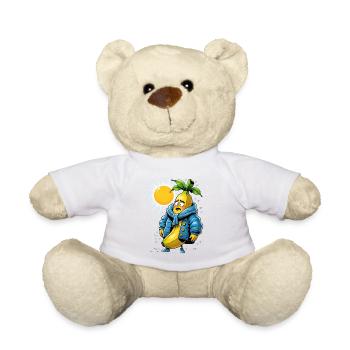 Banane in Winterjacke in der heissen Sonne - Teddy - Weiß - Vorne