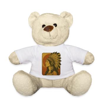 Vintage Indianer Federnkopfschmuck - Teddy - Weiß - Vorne