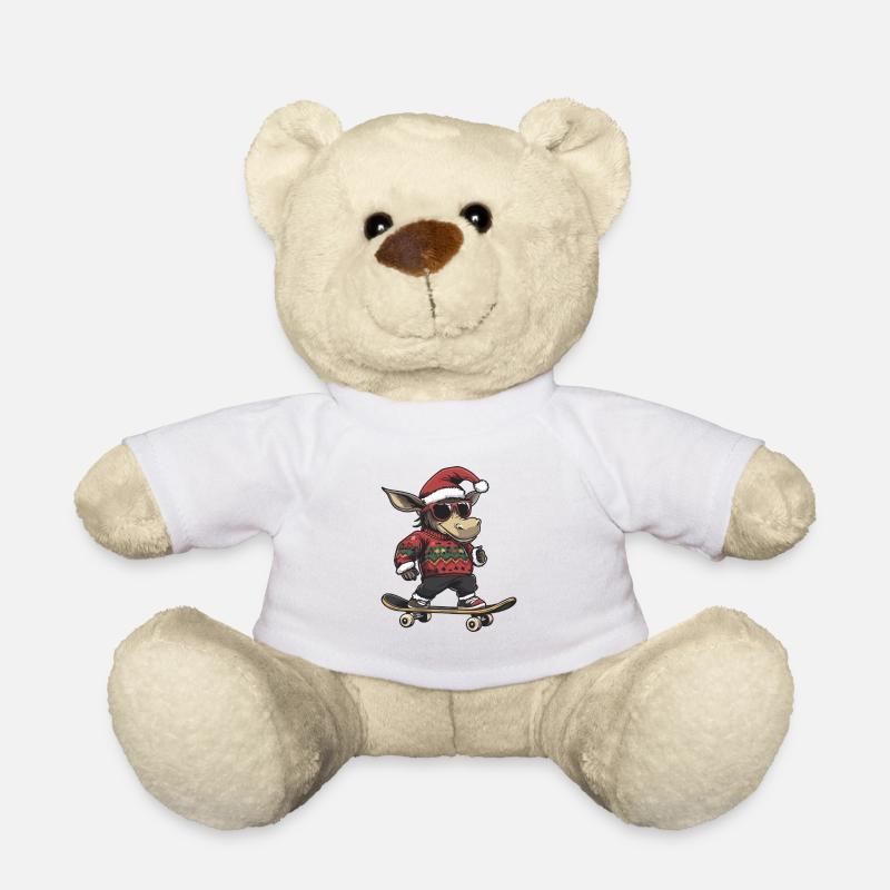 Esel Weihnachten Lustig - Teddy - Weiß