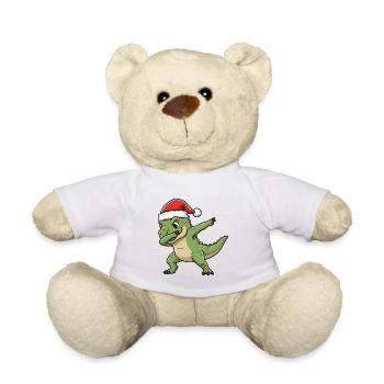 Weihnachts T-Rex Dab - Teddy - Weiß - Vorne