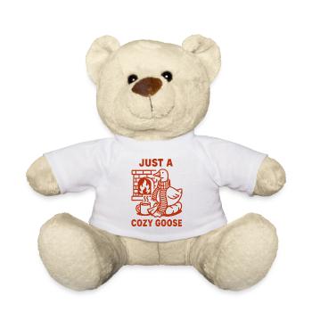 Oie de Noël Design de vacances confortable - Nounours - blanc - Devant