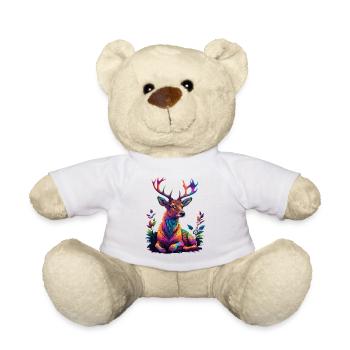 Dazzling Deer Portrait - Teddy Bear - white - Front