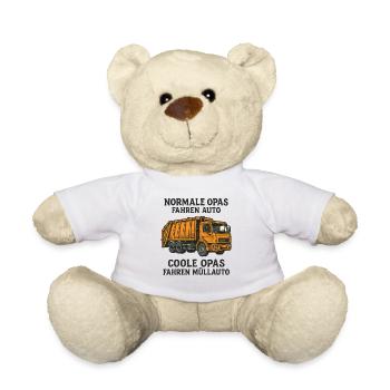 Cool Grandpas Drive Garbage Truck – Funny Grandpa Design - Teddy Bear - white - Front