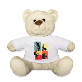 Hobby Gardener Allotment Gardening Gift - Teddy Bear - white - Front