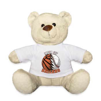 Mom of Ballers – Sportmama Design - Teddy - Weiß - Vorne