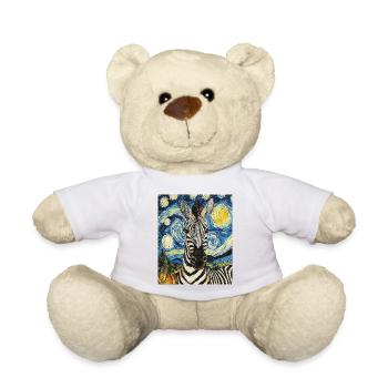Zebra Van Gogh Style Starry Night - Teddy - Weiß - Vorne