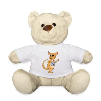 Känguru mit Koala Baby  - Teddy - Weiß - Vorne