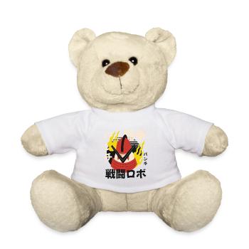 Flammenhelm Krieger Japanischer Stil - Teddy - Weiß - Vorne