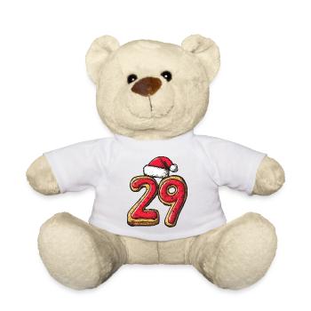 29 Number Cookie Christmas - Teddy Bear - white - Front