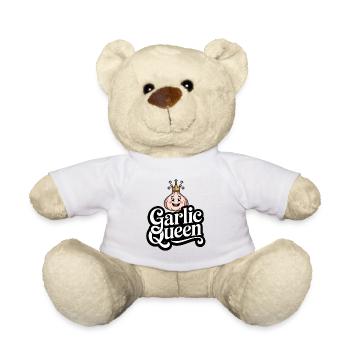 Knoblauch Königin Lustiger Cartoon Mit Krone - Teddy - Weiß - Vorne