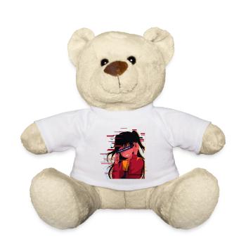 Waifu Anime Girl Shirt – Cute Kawaii Otaku Tee - Teddy Bear - white - Front