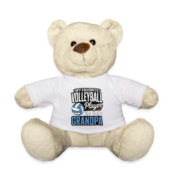 Volleyball Grandpa - Favorite Player Design - Teddy Bear - white - Front