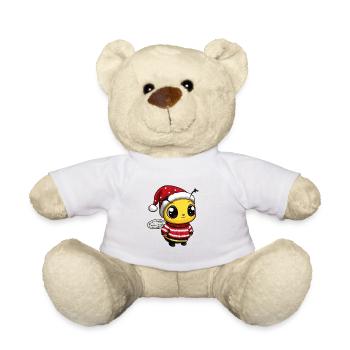 Biene Weihnachten - Teddy - Weiß - Vorne