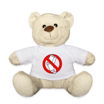 No socks allowed shield feet - Teddy Bear - white - Front