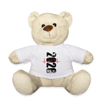 Rente 2026 - Retraite - Courbe ECG de rente - Nounours - blanc - Devant